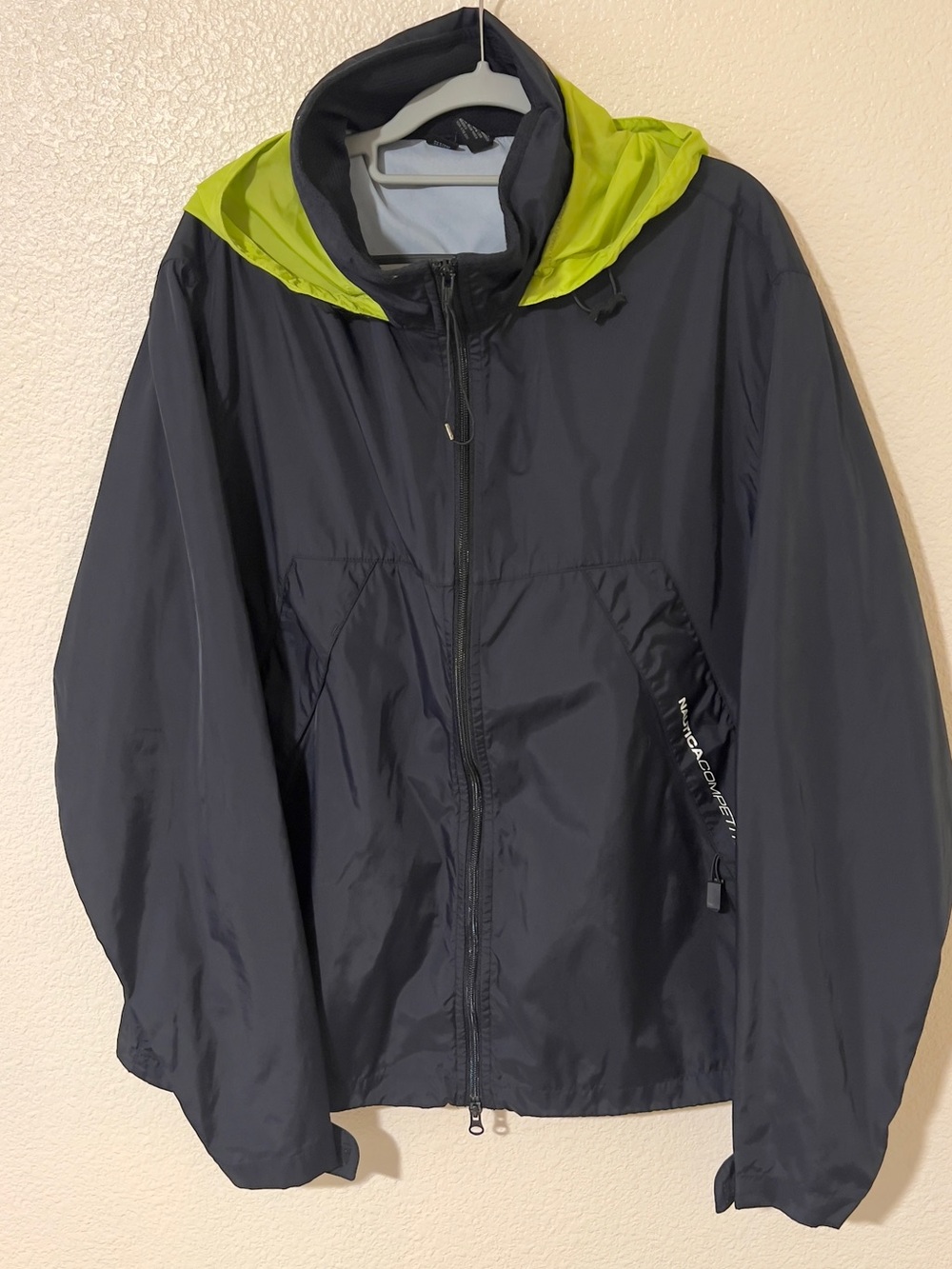 Vintage 90s Men’s Nautica Competition Hooded WindbreakerJacket Size XL
